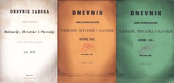 Dnevnik Sabora trojedne kraljevine Dalmacije, Hervatske i Slavonije godine 1861. I-III