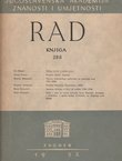 Rad JAZU. Knjiga 288. Odjel za filozofiju i društvene nauke IV/1952