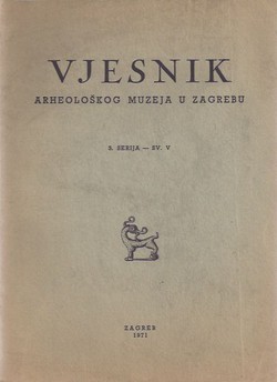 Vjesnik Arheološkog muzeja u Zagrebu, 3. serija, V/1971