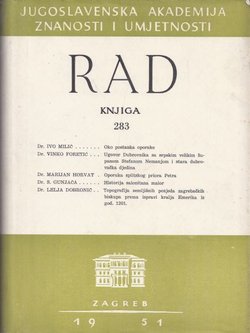 Rad JAZU. Knjiga 283. Odjel za filozofiju i društvene nauke II/1951