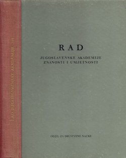 Rad JAZU. Knjiga 359. Odjel za društvene nauke XVI/1971