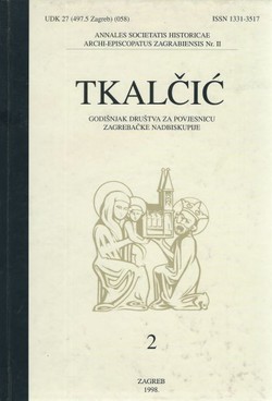 Tkalčić. Godišnjak Društva za povjesnicu Zagrebačke nadbiskupije 2/1998