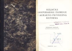 Seljačke gospodarske zadruge i agrarno-privredna reforma