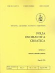 Folia onomastica croatica 5/1996