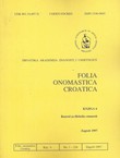 Folia onomastica croatica 6/1997
