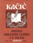 Apostolat franjevačkih zajednica u 19. stoljeću (Kačić XIV/1982)