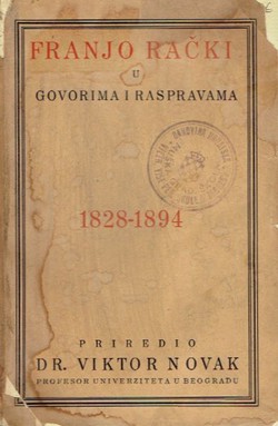 Franjo Rački u govorima i raspravama 1828-1894
