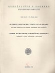 Alteste Deutsche Texte in Auswahl / Izbor najstarijih njemačkih tekstova