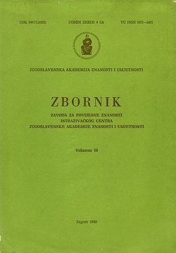 Zbornik Zavoda za povijesne znanosti JAZU 10/1980