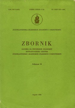 Zbornik Zavoda za povijesne znanosti JAZU 10/1980
