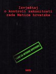 Izvještaj o kontroli zakonitosti rada Matice hrvatske 1972