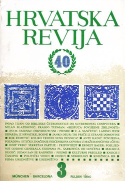Hrvatska revija 40/3/1990