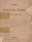 Rad JAZU. Knjiga XXVII/1874