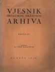 Vjesnik Hrvatskog državnog arhiva XI/1945