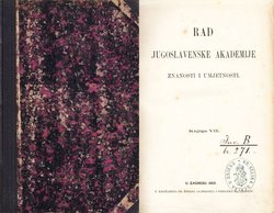 Rad JAZU. Knjiga VII/1869