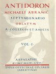 Antidoron Michael Abramić I/1954-57