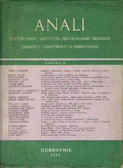 Anali Historijskog instituta JAZU u Dubrovniku II/1953