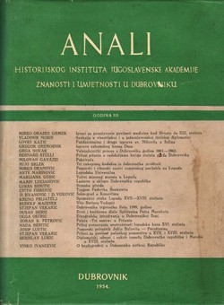 Anali Historijskog instituta JAZU u Dubrovniku III/1954
