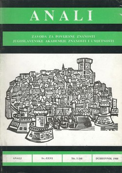 Anali Zavoda za povijesne znanosti JAZU u Dubrovniku XXVI/1988