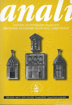 Anali Zavoda za povijesne znanosti HAZU u Dubrovniku XXXIX/2001