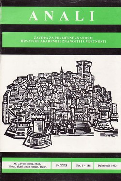 Anali Zavoda za povijesne znanosti HAZU u Dubrovniku XXXI/1993