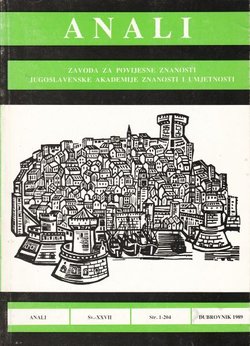 Anali Zavoda za povijesne znanosti JAZU u Dubrovniku XXVII/1989