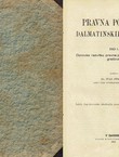 Pravna povijest dalmatinskih gradova I. Osnovke razvitku pravne povijesti dalmatinskih gradova