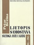 Ljetopis samostana Svetoga Ante u Kninu 1904.-1963.
