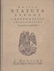 Knjiga statuta, zakona i reformacija grada Šibenika / Volumen statutorum, legum et reformationum civitatis Sibenici