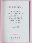 Radovi Centra JAZU u Zadru 22-23/1976
