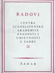 Radovi Centra JAZU u Zadru 24/1977