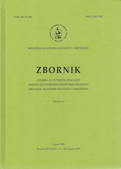 Zbornik Odsjeka za povijesne znanosti Zavoda za povijesne i društvene znanosti HAZU 17/1999