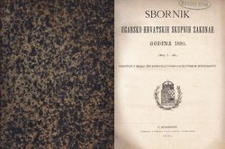 Sbornik ugarsko-hrvatskih skupnih zakonah. Godina 1880 (broj 1.-40.)