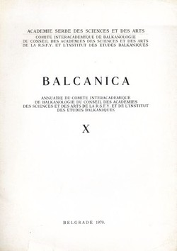Balcanica X/1979