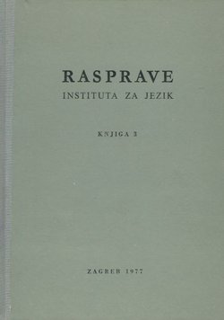 Rasprave Instituta za jezik 3/1977