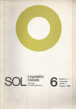 SOL. Lingvistički časopis 6/1988