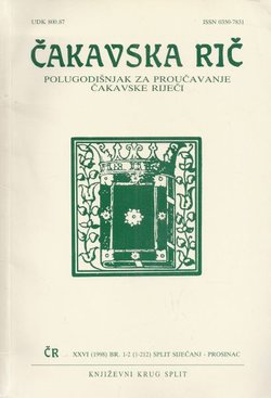 Čakavska rič XXVI/1-2/1998