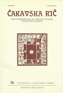 Čakavska rič XXIX/2/2001