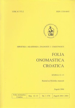 Folia onomastica croatica 12-13/2003-2004