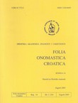 Folia onomastica croatica 14/2005