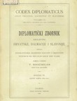 Codex diplomaticus Regni Croatiae, Dalmatiae et Slavoniae / Diplomatički zbornik Kraljevine Hrvatske, Dalmacije i Slavonije VI.