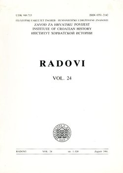 Radovi Zavoda za hrvatsku povijest 24/1991