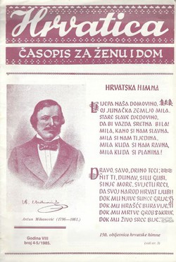 Hrvatica. Časopis za ženu i dom VIII/4-5/1985