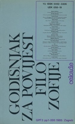 Godišnjak za povijest filozofije 3/1985