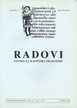 Radovi Zavoda za slavensku filologiju 30-31/1996
