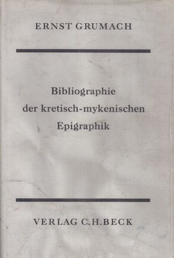 Bibliographie der kretisch-mykenischen Epigraphik
