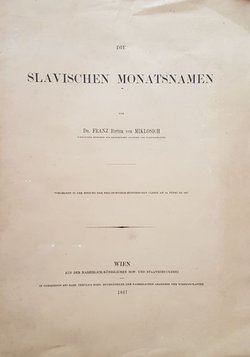 Die slavischen Monatsnamen