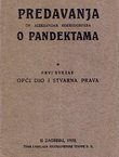 Predavanja o pandektama I. Opći dio i stvarna prava