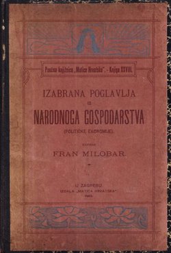 Izabrana poglavlja iz narodnoga gospodarstva (političke ekonomije) II. Posebni (praktički) dio