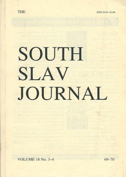 The South Slav Journal 18/3-4 (69-70)/1997